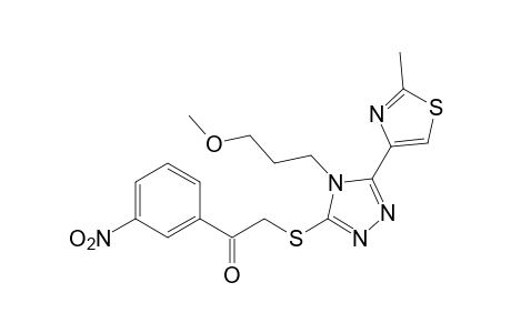 2-{[4-(3-methoxypropyl)-5-(2-methyl-4-thiazolyl-4H-1,2,4-triazol-3-yl]thio}-3'-nitroacetophenone