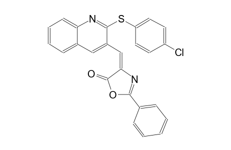 5(4H)-Oxazolone, 4-[[2-[(4-chlorophenyl)thio]-3-quinolinyl]methylidene]-2-phenyl-