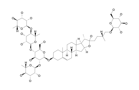 #20;DICHOTOMIN;26-O-BETA-D-GLUCOPYRANOSYL-3-BETA,22-XI,26-TRIHYDROXY-(25R)-FUROST-5-ENE-3-O-ALPHA-L-RHAMNOPYRANOSYL-(1->4)-ALPHA-L-RHAMNOPYRANOSYL-(1->4)-[ALPH