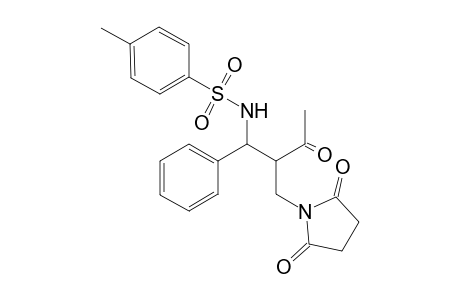 N-(2-((2,5-dioxopyrrolidin-1-yl)methyl)-3-oxo-1-phenylbutyl)-4-methylbenzenesulfonamide