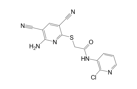 2-(6-azanyl-3,5-dicyano-pyridin-2-yl)sulfanyl-N-(2-chloranylpyridin-3-yl)ethanamide