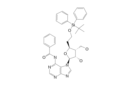 N(6)-BENZOYL-7-(6'-TERT.-BUTYLDIPHENYLSILYL-2',3'-DIDEOXY-3'-HYDROXYMETHYL-BETA-ALLO-FURANOSYL)-ADENINE