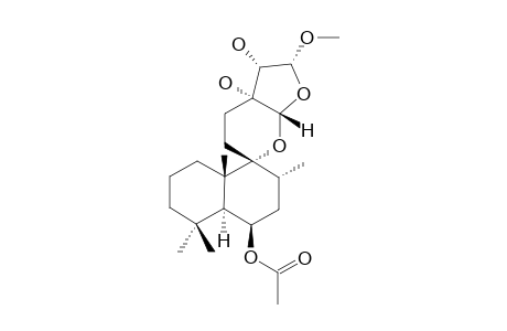 VITEAGNUSIN-G;(REL-5S,6R,8R,9R,10S,13R,14S,15R,16S)-6-ACETOXY-9,16;15,16-DIEPOXY-13,14-DIHYDROXY-15-METHOXY-LABDANE