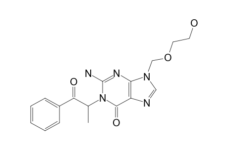 1-(1-BENZOYLETHYL)-9-[(2-HYDROXYETHOXY)-METHYL]-GUANINE