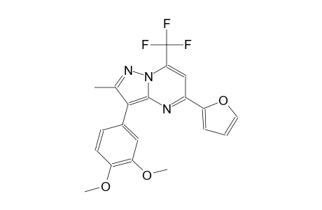 pyrazolo[1,5-a]pyrimidine, 3-(3,4-dimethoxyphenyl)-5-(2-furanyl)-2-methyl-7-(trifluoromethyl)-