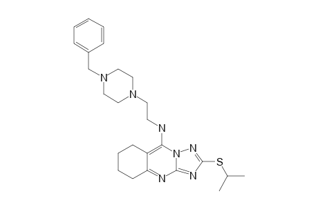 2-(1-METHYLETHYLTHIO)-5-[2-(4-BENZYLPIPERAZIN-1-YL)-ETHYL]-AMINO-6,7,8,9-TETRAHYDRO-1,2,4-TRIAZOLO-[5,1-B]-QUINAZOLINE