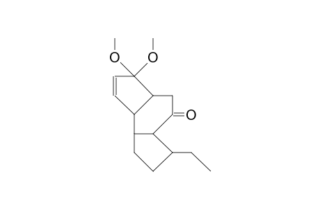 10-Ethyl-5,5-dimethoxy-tricyclo(7.3.0.0/2,6/)dodec-3-en-8-one