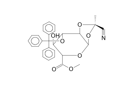 METHYL 3-O-TRITYL-1,2-O-[1-(EXO-CYANO)ETHYLIDENE]-ALPHA-D-GLUCOPYRANURONATE