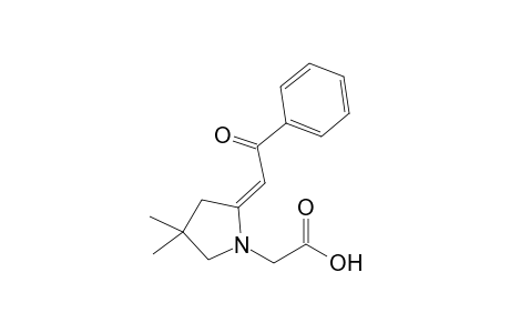 2-[(2E)-4,4-dimethyl-2-phenacylidene-1-pyrrolidinyl]acetic acid