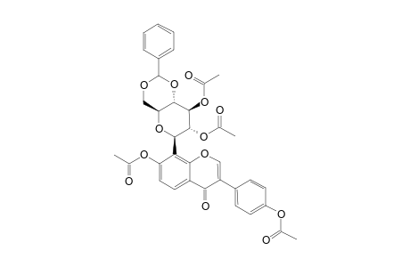 2'',3'',4',7-TETRA-O-ACETYL-4'',6''-O-BENZYLIDENE-PUERARIN;ISOMER-(A)