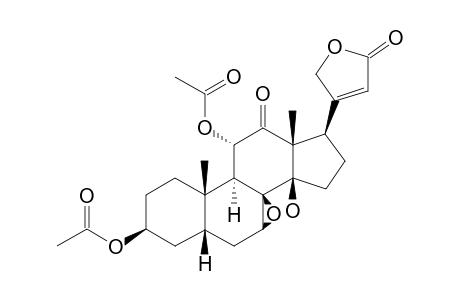 Di-O-acetyl-sarverogenin, (3.beta.-oac,5.beta.-H,7.beta.,8.beta.-epoxy,11.alpha.-oac)