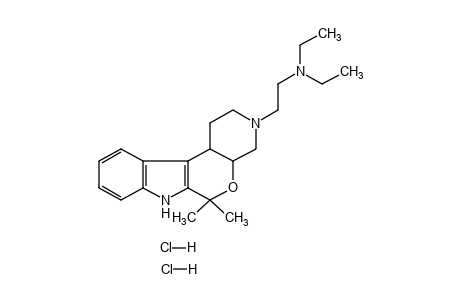 3-[2-(DIETHYLAMINO)ETHYL]-6,6-DIMETHYL-1,2,3,4,4a,6,7,11c-OCTAHYDROPYRIDO[4',3':5,6]PYRANO[3,4-b]INDOLE, DIHYDROCHLORIDE