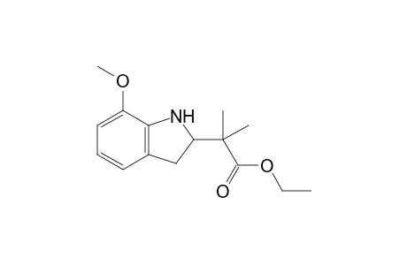 2-(7-methoxy-2,3-dihydro-1H-indol-2-yl)-2-methylpropanoic acid ethyl ester