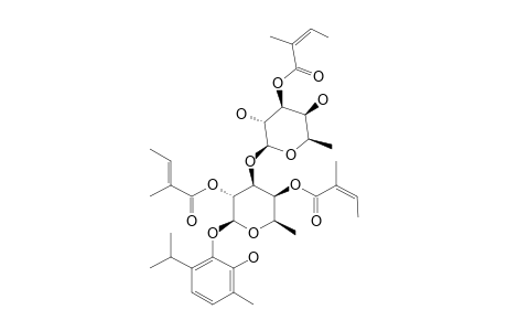 2-HYDROXYTHYMOL-3-O-(3-O-ANGELOYL-BETA-D-FUCOPYRANOSYL)-(1->3)-(2,4-DI-O-ANGELOYL)-BETA-D-FUCOPYRANOSIDE