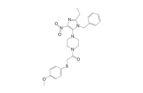 1-[4-(1-BENZYL-2-ETHYL-4-NITRO-1H-IMIDAZOL-5-YL)-PIPERAZIN-1-YL]-2-(4-METHOXYPHENYLTHIO)-ETHANONE