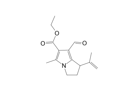 Ethyl 1-formyl-6,7-dihydro-3-methyl-7-(prop-1-en-2-yl)-5H-pyrrolizine-2-carboxylate