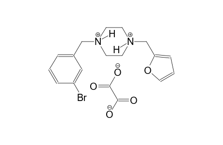 1-(3-bromobenzyl)-4-(2-furylmethyl)piperazinediium oxalate