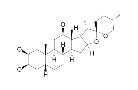 12-BETA-HYDROXY-SAMOGENIN;(25R)-2-BETA,3-BETA,12-BETA-TRIHYDROXY-5-BETA-SPIROSTANE