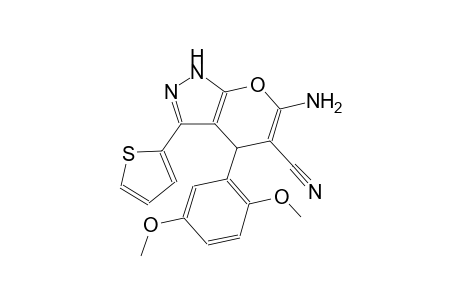 6-Amino-4-(2,5-dimethoxyphenyl)-3-(2-thienyl)-2,4-dihydropyrano[2,3-c]pyrazole-5-carbonitrile