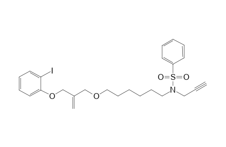 2-Iodophenyl 2-methylene-3-{6-[N-(2-propynyl)-N-phenylsulfonylamidohexyl]propyl} ether