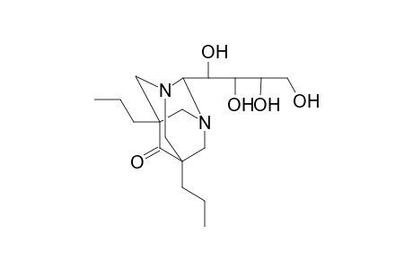 5,7-dipropyl-2-(1,2,3,4-tetrahydroxybutyl)-1,3-diazatricyclo[3.3.1.1~3,7~]decan-6-one