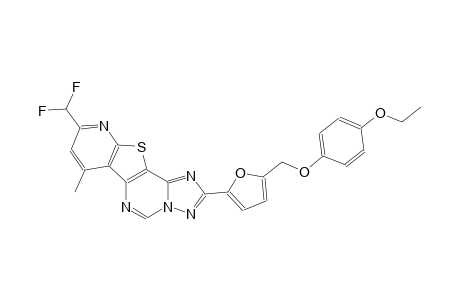 9-(difluoromethyl)-2-{5-[(4-ethoxyphenoxy)methyl]-2-furyl}-7-methylpyrido[3',2':4,5]thieno[2,3-e][1,2,4]triazolo[1,5-c]pyrimidine