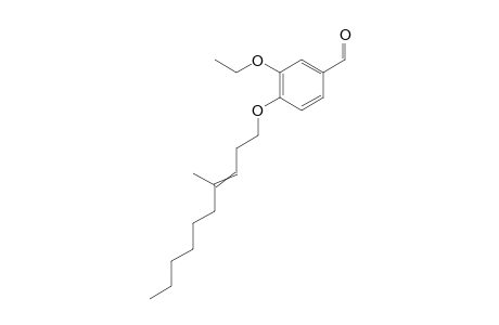 3-ethoxy-4-((4-methyldec-3-en-1-yl)oxy)benzaldehyde