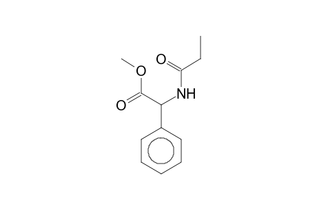 Benzeneacetic acid, .alpha.-propanamido-, methyl ester