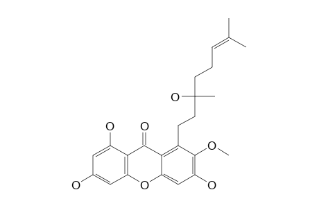 PARVIXANTHONE-G;1,3,6-TRIHYDROXY-7-METHOXY-8-(3-HYDROXY-3,7-DIMETHYLOCT-6-ENYL)-XANTHEN-9-ONE