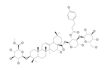 TRAGOPOGONSAPONIN-G;3-O-BETA-[6-O-METHYL-GLUCURONOPYRANOSYL]-ECHINOCYSTIC-ACID-28-O-[GLUCOPYRANOSYL-(1->3)-2-[3-(4-HYDROXYPHENYL)-PROPIONYLOXY]-X