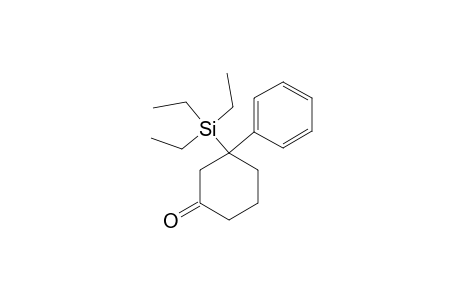 3-Phenyl-3-triethylsilyl-1-cyclohexanone