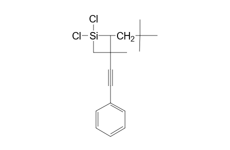 E-1,1-DICHLORO-3-METHYL-(2'-PHENYLETHINYL)-2-NEOPENTYL-1-SILACYCLOBUTANE