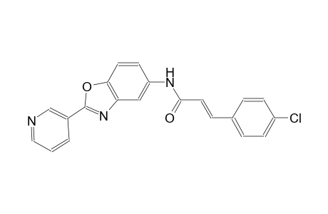 (2E)-3-(4-chlorophenyl)-N-[2-(3-pyridinyl)-1,3-benzoxazol-5-yl]-2-propenamide