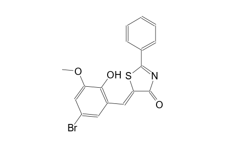 (5Z)-5-(5-bromo-2-hydroxy-3-methoxybenzylidene)-2-phenyl-1,3-thiazol-4(5H)-one