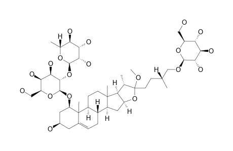 #39;26-O-BETA-D-GLUCOPYRANOSYL-22-XI-METHOXY-1-BETA,3-BETA,26-TRIHYDROXY-(25R)-FUROST-5-ENE-1-O-ALPHA-L-RHAMNOPYRANOSYL-(1->2)-BETA-D-GALACTOPYRANOSIDE