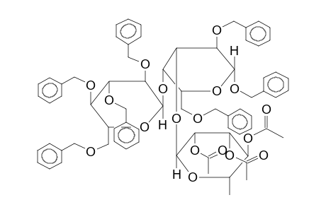 BENZYL 2,6-DI-O-BENZYL-3-O-(2,3,4-TRI-O-ACETYL-ALPHA-L-RHAMNOPYRANOSYL)-4-O-(2,3,4,6-TETRA-O-BENZYL-ALPHA-D-GLUCOPYRANOSYL)-BETA-D-GALACTOPYRANOSIDE