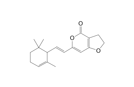 2,3-DIHYDRO-6-(2,6,6-TRIMETHYL-2-CYCLOHEXEN-1-YL)-ETHENYL)-4H-FURO-[3,2-C]-PYRAN-4-ONE