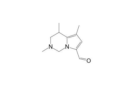 1,2,3,4-TETRAHYDRO-7-FORMYL-2,4,5-TRIMETHYLPYRROLO-[1.2-C]-PYRIMIDINE