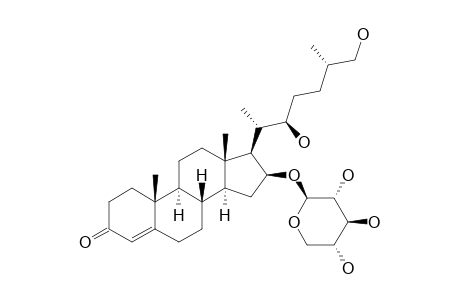 (22S,25S)-16-O-BETA,22,26-TRIHYDROXY-CHOLEST-4-EN-3-ONE-16-O-BETA-D-XYLOPYRANOSIDE