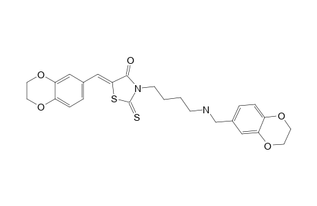 (5Z)-3-[4-(2,3-DIHYDRO-BENZO-[1,4]-DIOXIN-6-YLMETHYLAMINO)-BUTYL]-5-(2,3-DIHYDRO-BENZO-[1,4]-DIOXIN-6-YLMETHYLENE)-2-THIOXO-1,3-THIAZOLIDIN-4-ONE