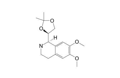 (R,S)-6,7-DIMETHOXY-(2',2'-DIMETHYL-1',3'-DIOXOLAN-4'-YL)-TETRAHYDROISOQUINOLINE;MINOR_PRODUCT