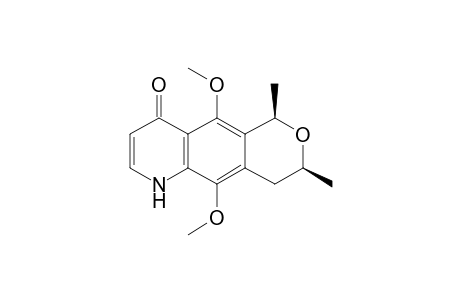 cis-3,4,9-Trihydro-5,10-dimethoxy-1,3-dimethyl-9-azanaphtho[2,3-c]pyran-6-one