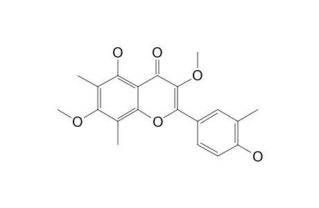 3,7-DIMETHOXY-3',6,8-TRI-C-METHYL-4',5-DIHYDROXY-FLAVONE;3',6,8-TRI-C-METHYL-QUERCETIN-3,7-DIMETHYLETHER