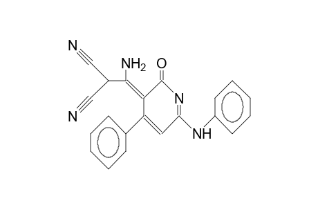 6-Anilino-4-phenyl-3-(2-amino-3,3-dicyano-ethylidene)-2(3H)-pyridinone