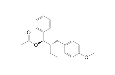 (1R,2S)-1-Acetoxy-2-ethyl-3-(4-methoxyphenyl)-1-phenylpropane