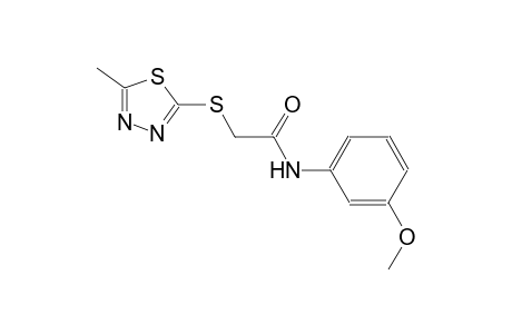 N-(3-methoxyphenyl)-2-[(5-methyl-1,3,4-thiadiazol-2-yl)sulfanyl]acetamide