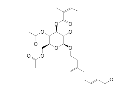 9-HYDROXY-GAMMA-GERANIOL-1-O-[4,6-DIACETYL-3-(ANGELOYL)]-BETA-D-GLUCOPYRANOSIDE