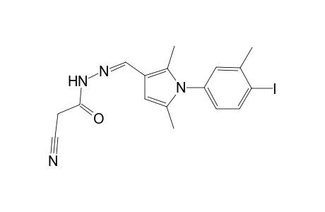 2-cyano-N-[[1-(4-iodanyl-3-methyl-phenyl)-2,5-dimethyl-pyrrol-3-yl]methylideneamino]ethanamide