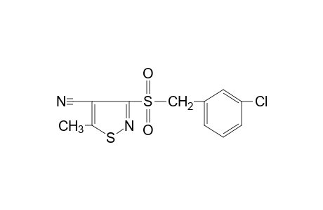 3-[(m-CHLOROBENZYL)SULFONYL]-5-METHYL-4-ISOTHIAZOLECARBONITRILE