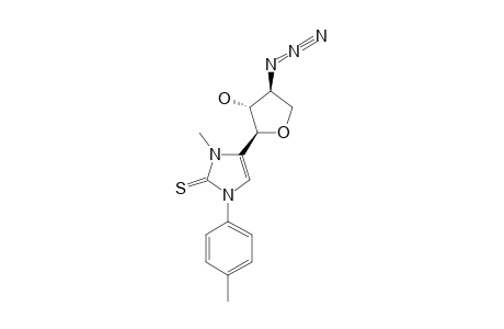 4-(3'-AZIDO-3'-DEOXY-ALPHA-L-THREOFURANOSYL)-1,3-DIHYDRO-3-METHYL-1-PARA-TOLYL-2H-IMIDAZOLE-2-THIONE